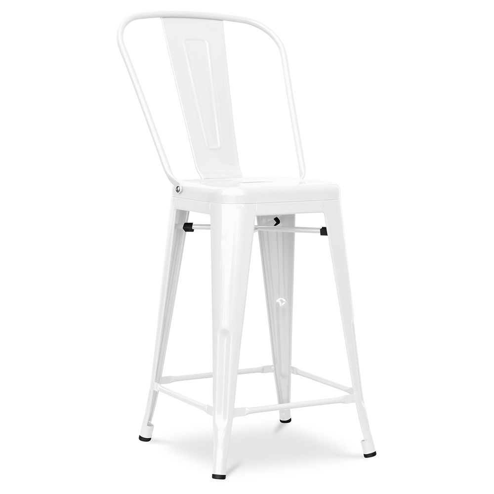 Barhocker mit Rückenlehne - Industriedesign - 60cm - New Edition - Stylix image 8