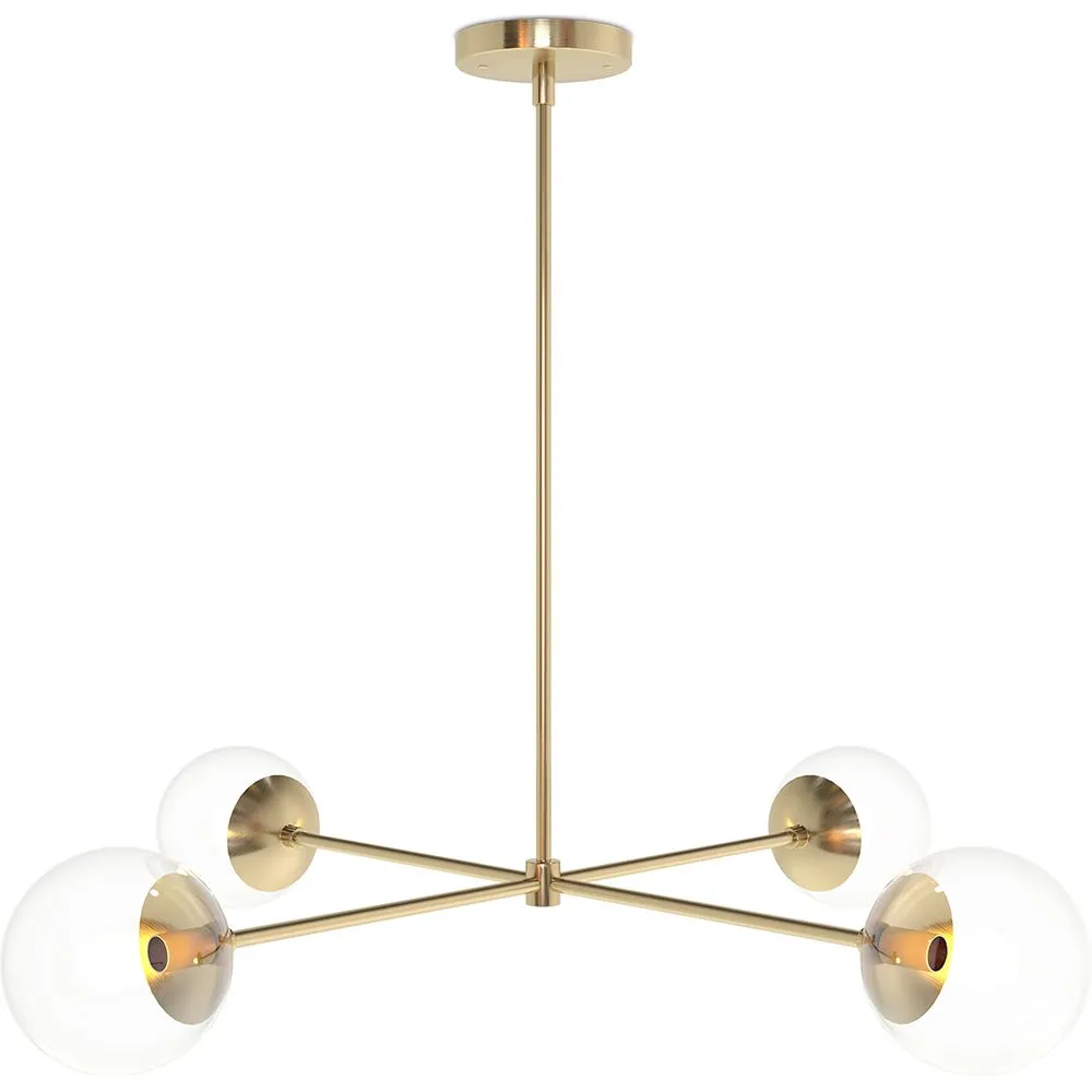 Deckenlampe in Gold - Design-Pendelleuchte - 4 Arme - Luba image 8