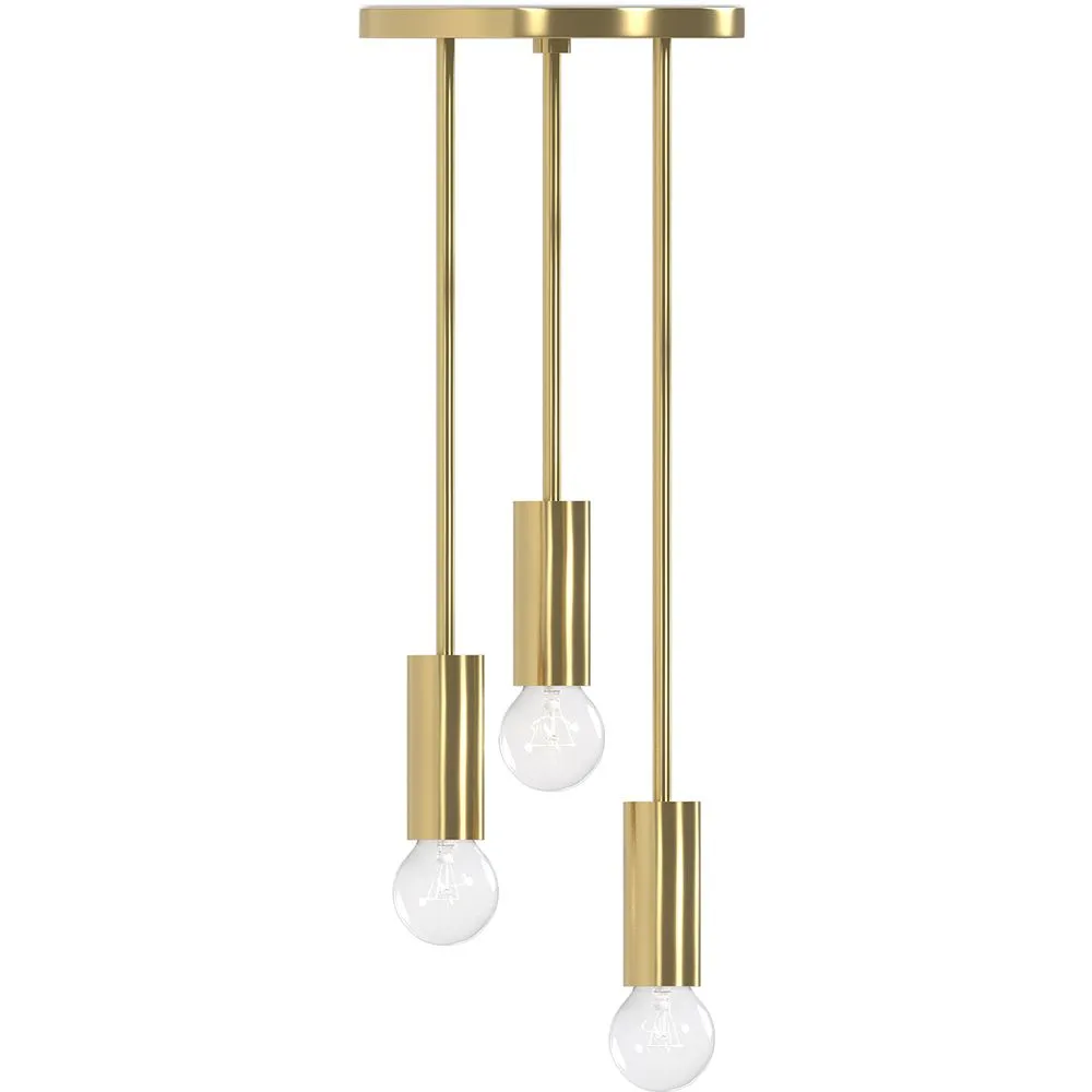 Goldene Deckenlampe - 3-armige Pendelleuchte - Troy image 8