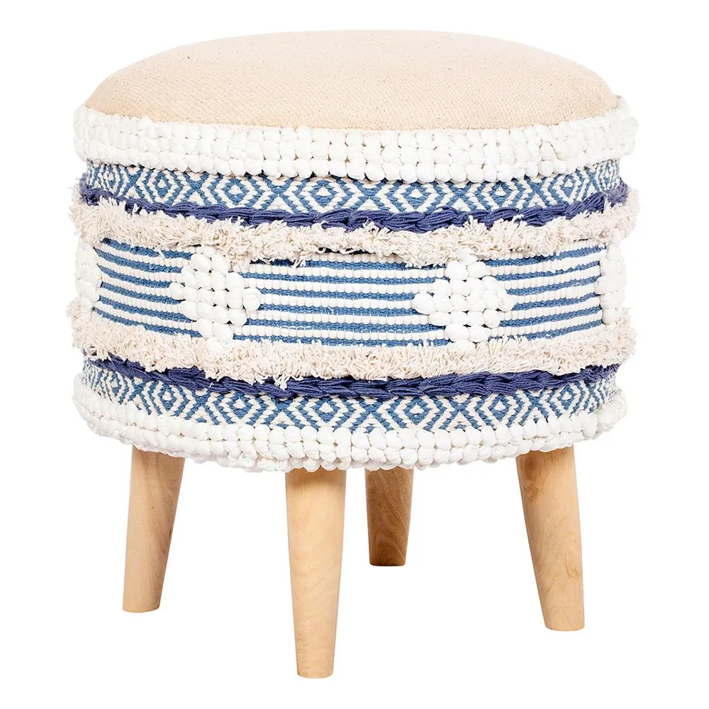 Runder Pouf Hocker - Boho Bali Stil - Josephine  image 8