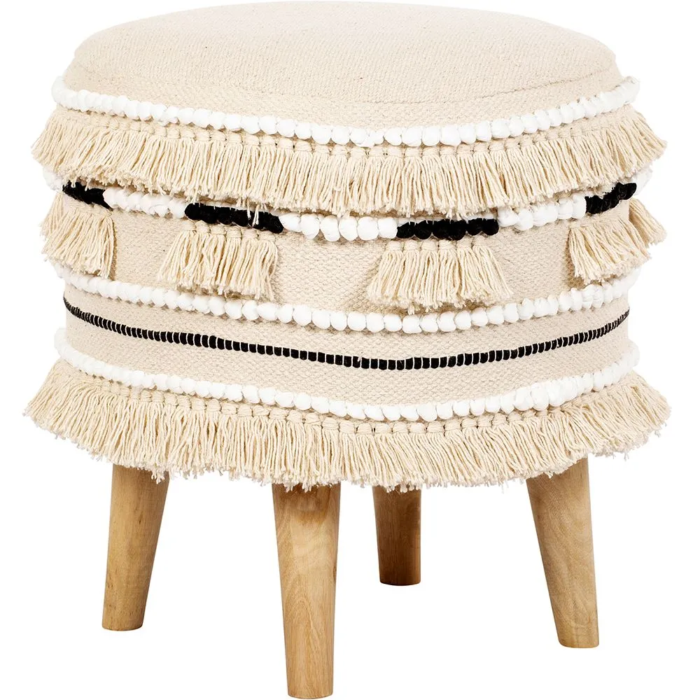Runder Pouf Hocker - Boho Bali Stil - Juliet image 8