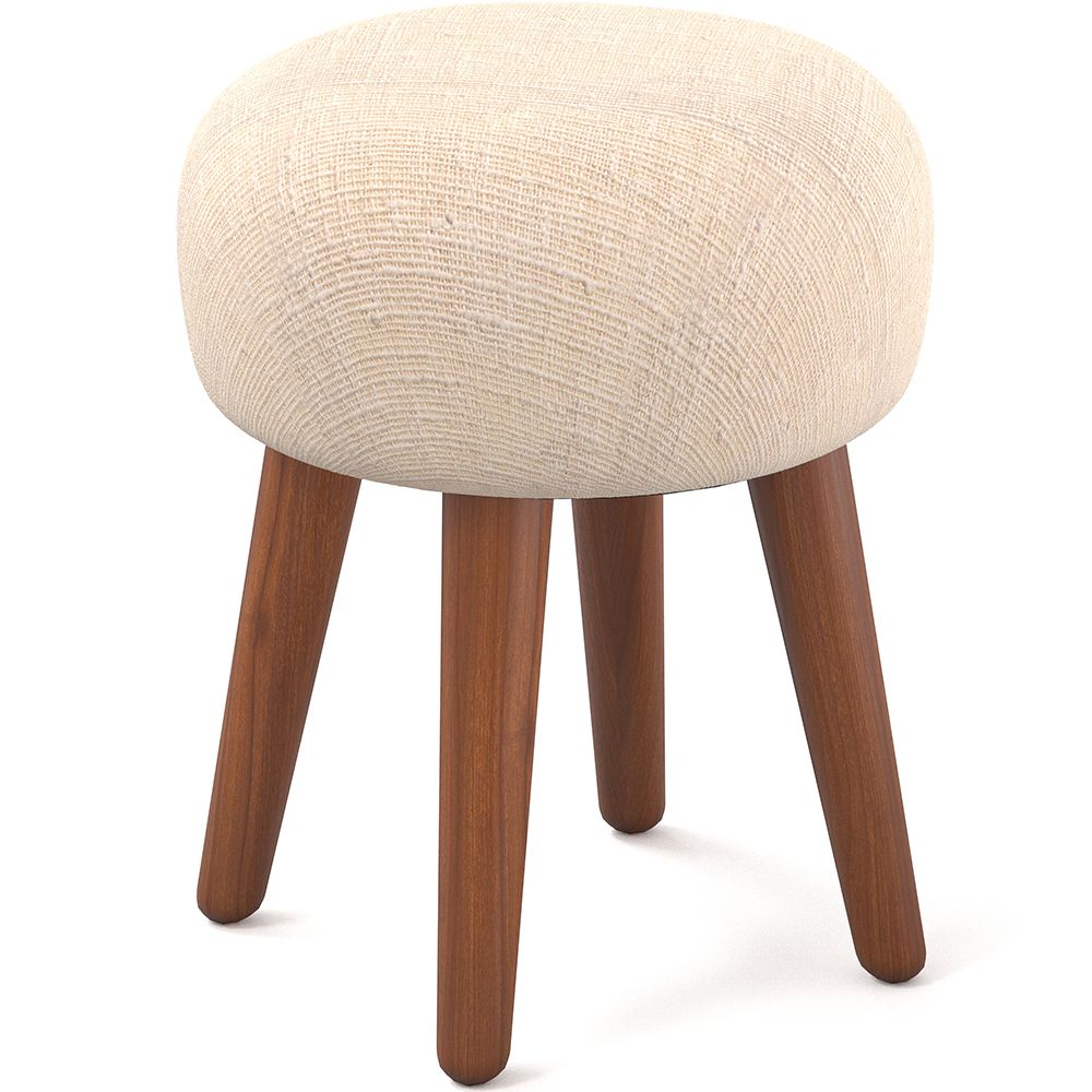 Runder Hocker mit Stoffbezug - Boho Bali Stil - Hiwal image 8