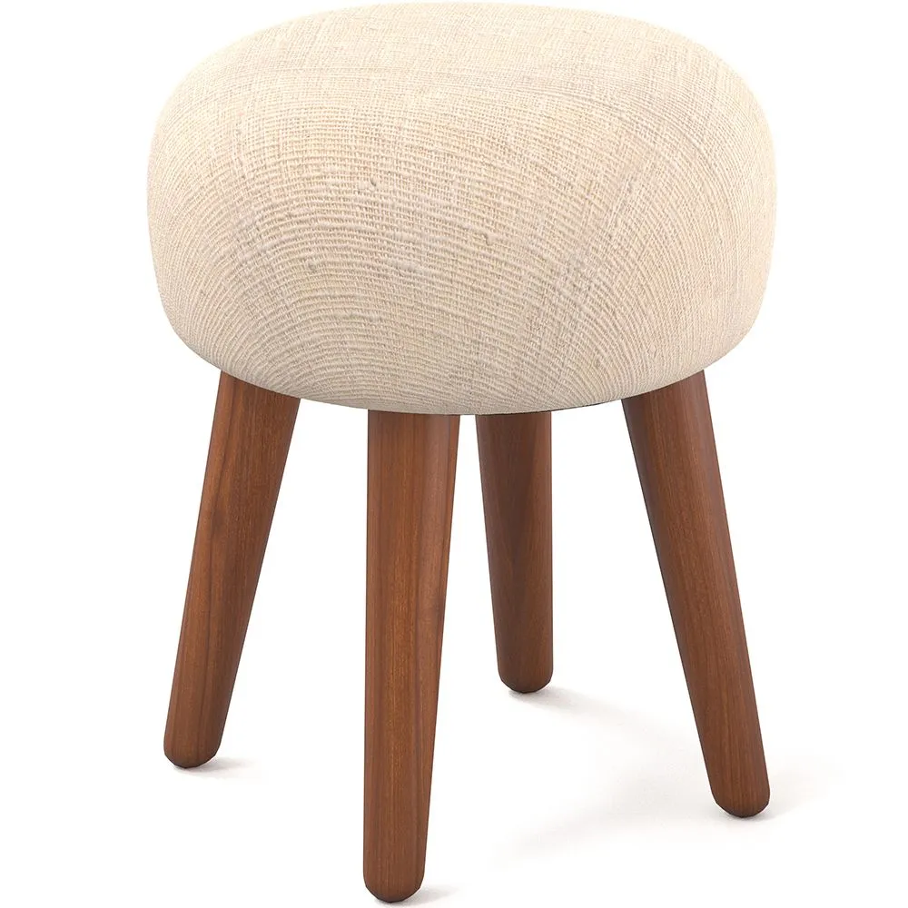 Runder Hocker mit Stoffbezug - Boho Bali Stil - Hiwal image 8