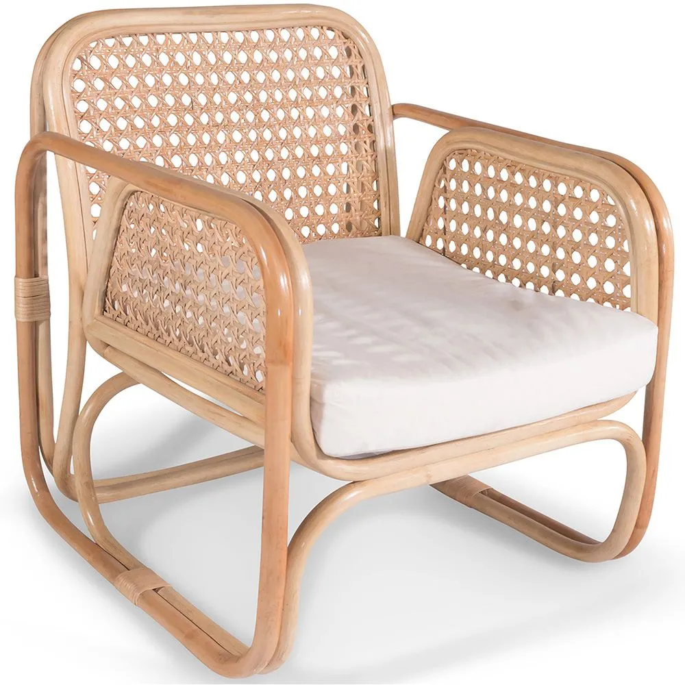 Rattan Lounge Stuhl - Design Stuhl - Boho Bali - Qawa image 8
