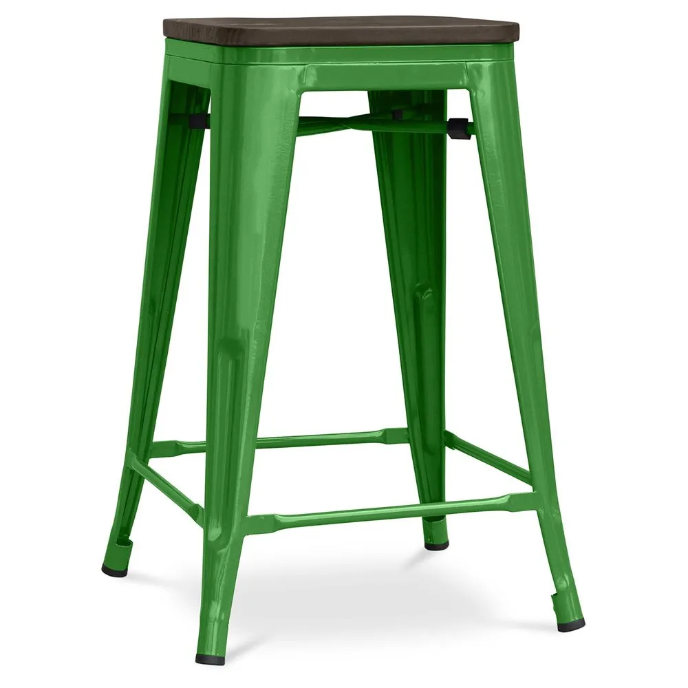 Barhocker - Industriedesign - Holz & Stahl - 60cm -Stylix image 8