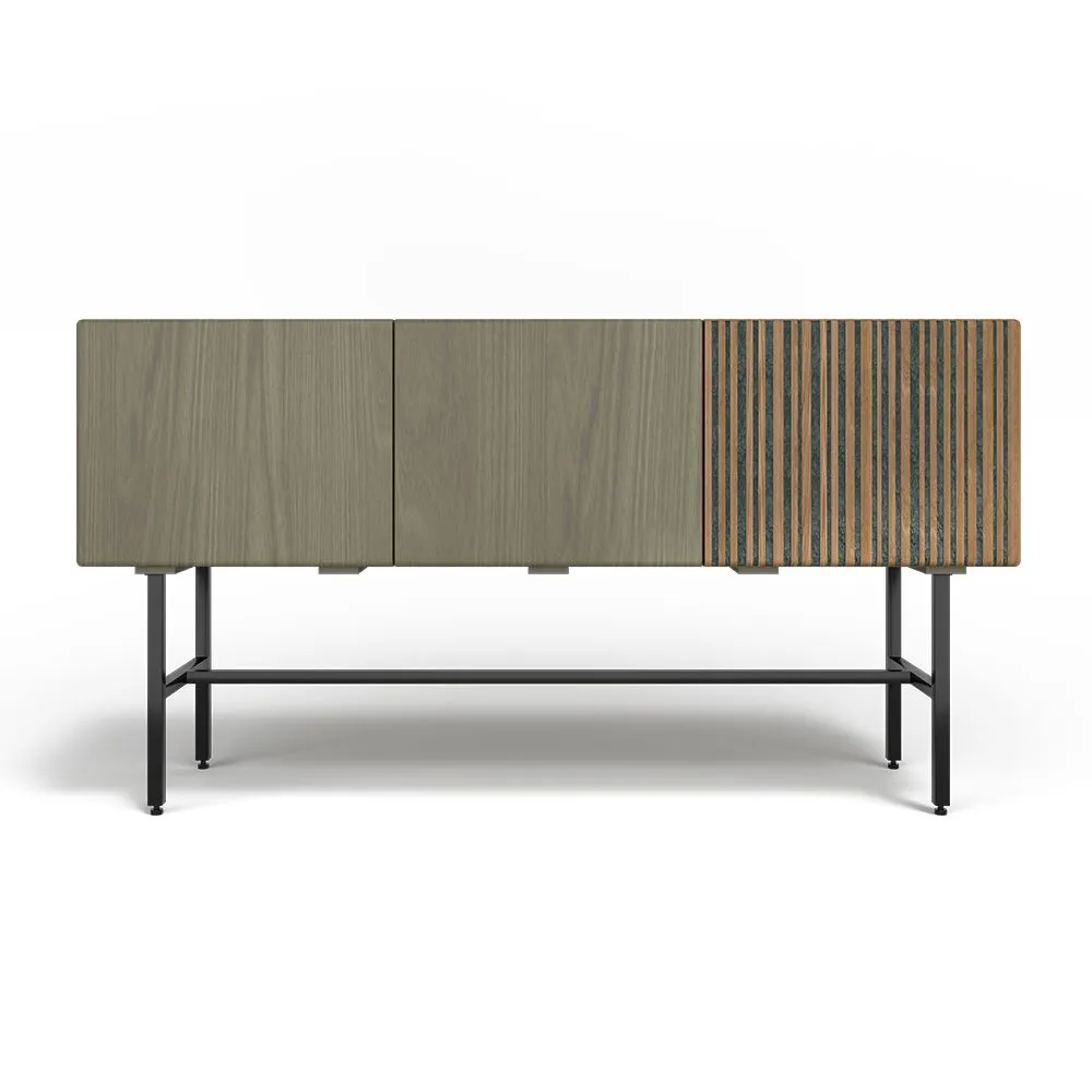 Holz-Sideboard - Vintage Design - 2 Türen - Calabri image 8