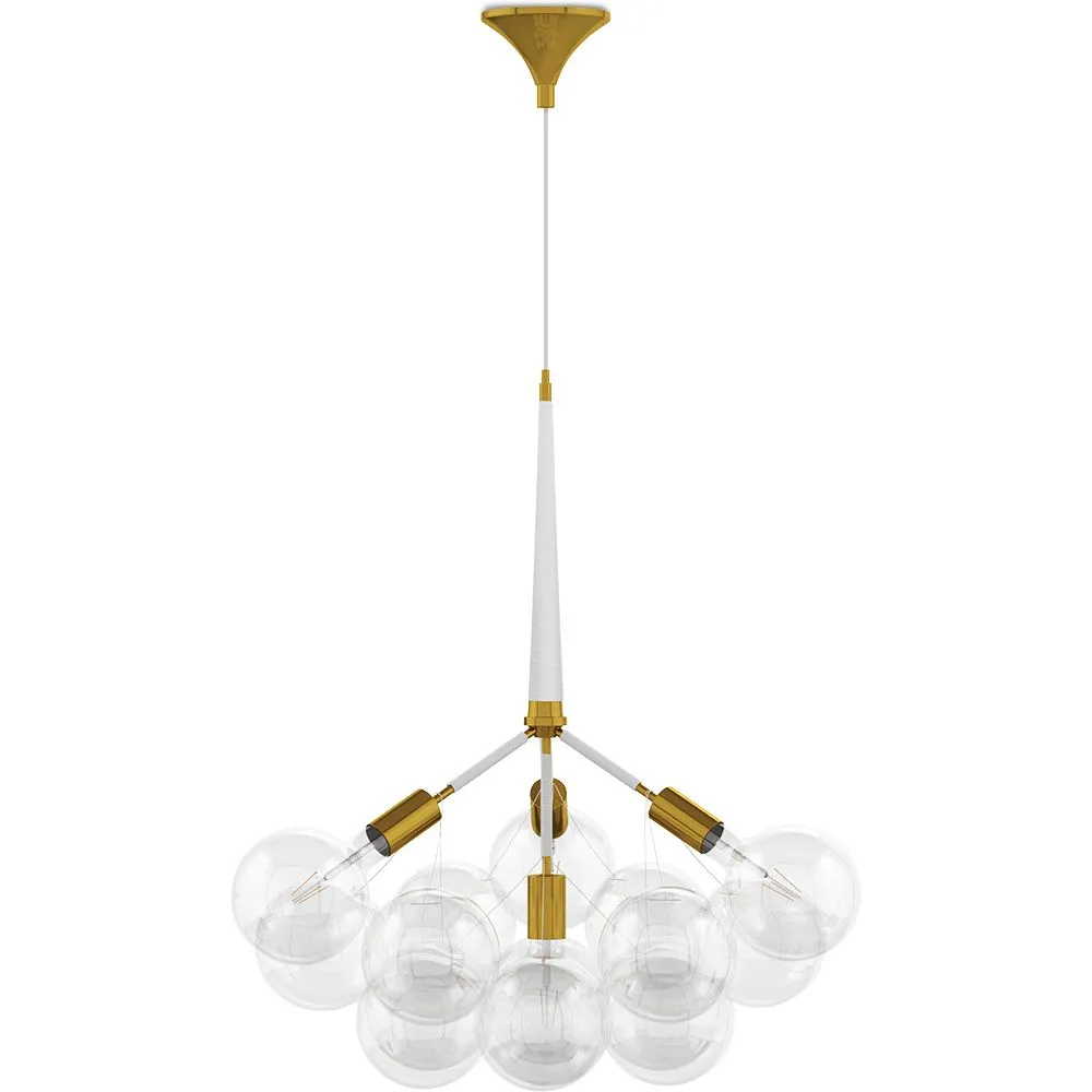 Deckenlampe mit Glaskugeln - Design Pendelleuchte - 12 Kugeln - Glaub image 8