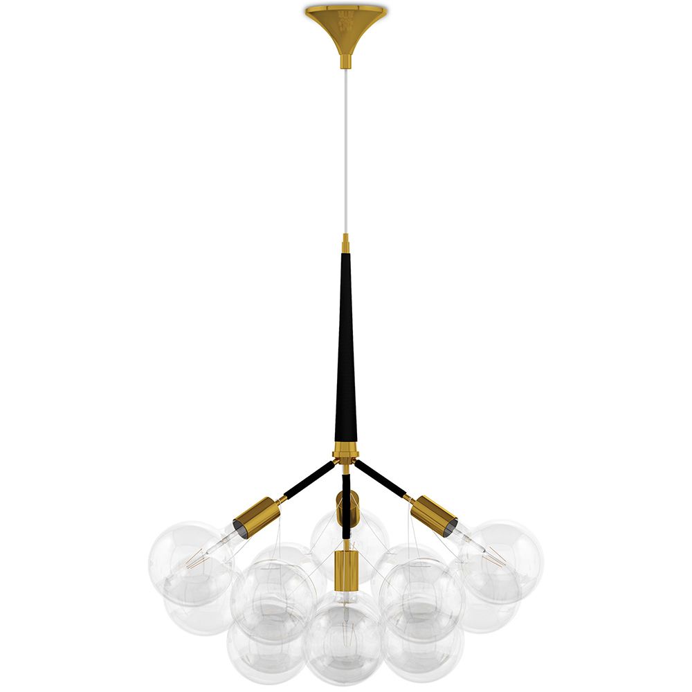 Deckenlampe mit Glaskugeln - Design Pendelleuchte - 12 Kugeln - Glaub image 8