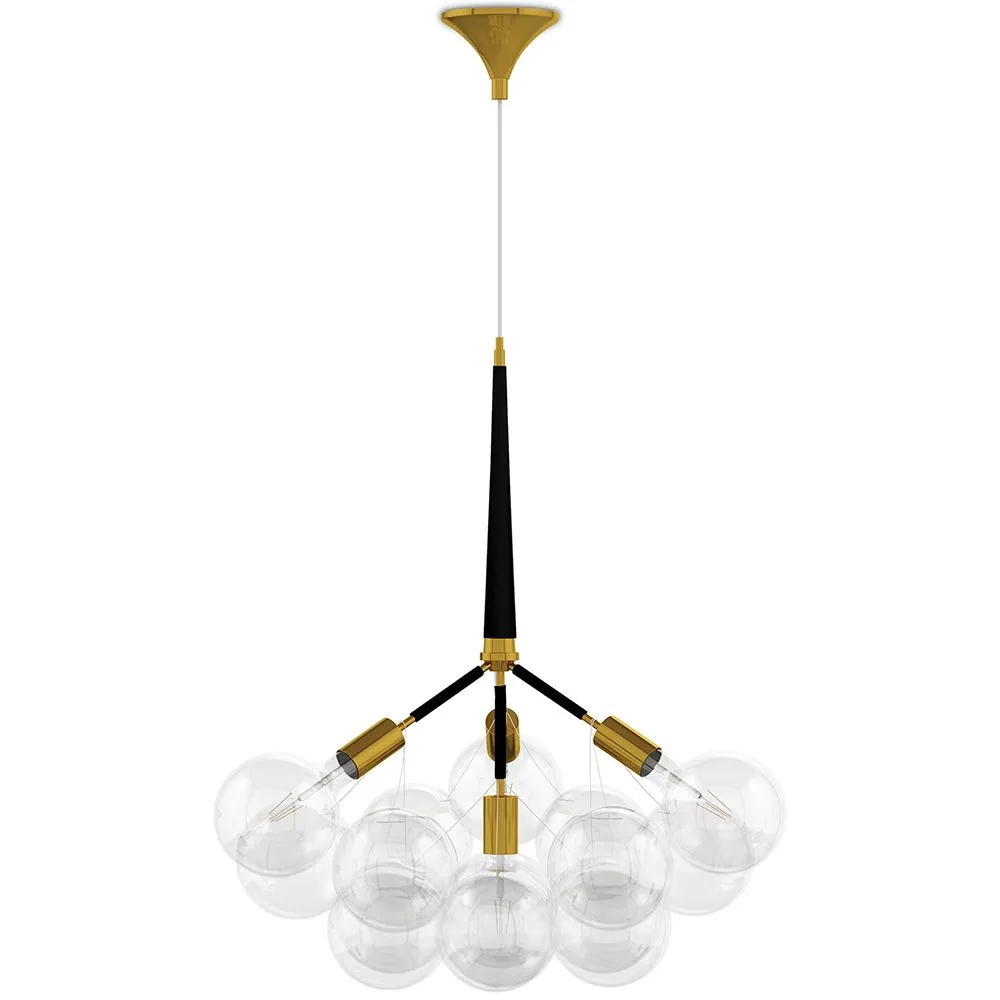 Deckenlampe mit Glaskugeln - Design Pendelleuchte - 12 Kugeln - Glaub image 8