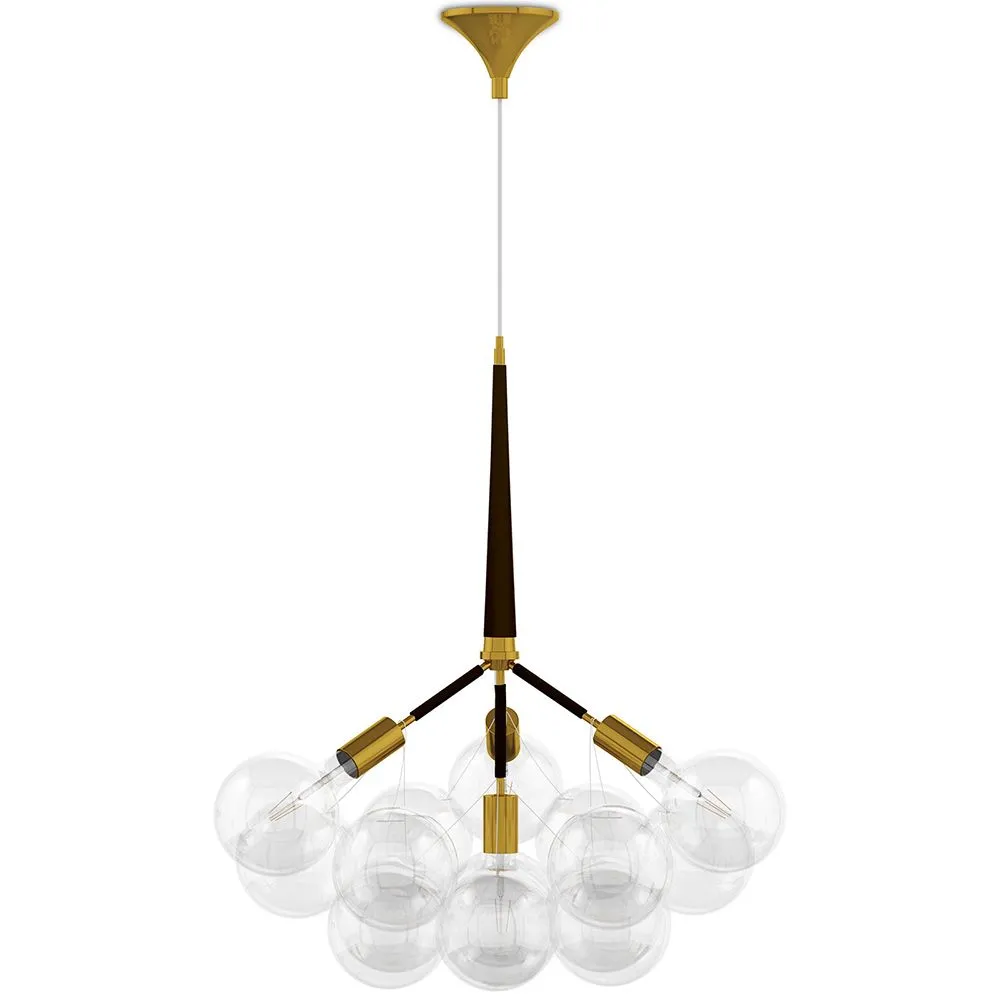 Deckenlampe mit Glaskugeln - Design Pendelleuchte - 12 Kugeln - Glaub image 8