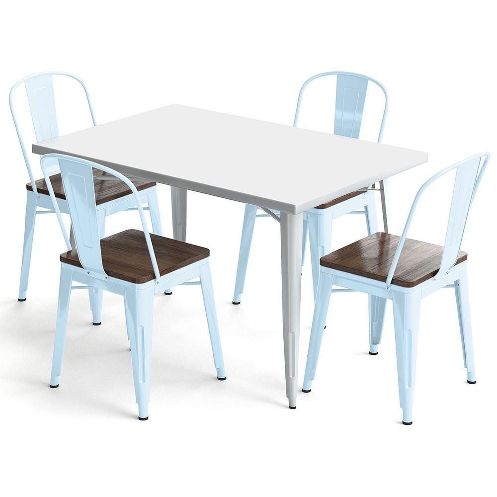 Pack Esstisch und 4 Esszimmerstühle Industriedesign - Neuauflage - Bistrot Stylix image 8