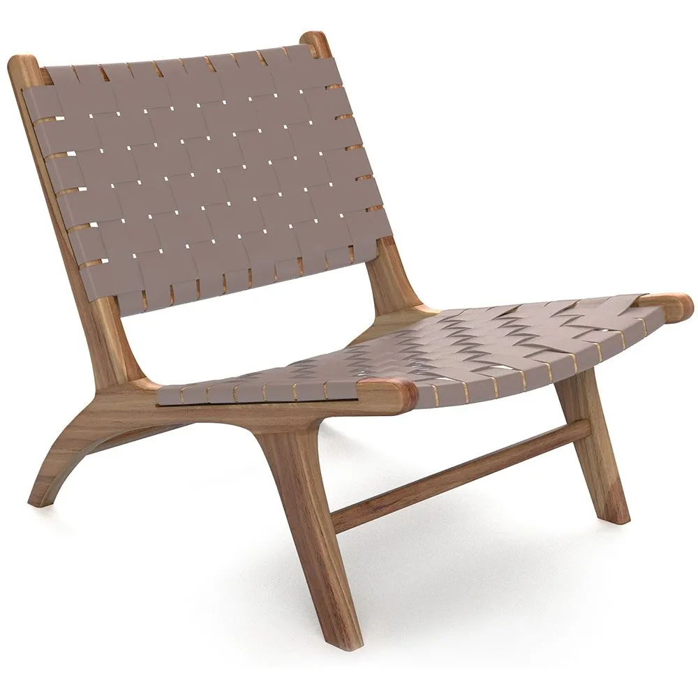 Loungesessel - Boho Bali Design Armchair - Holz und Leder - Recia image 8