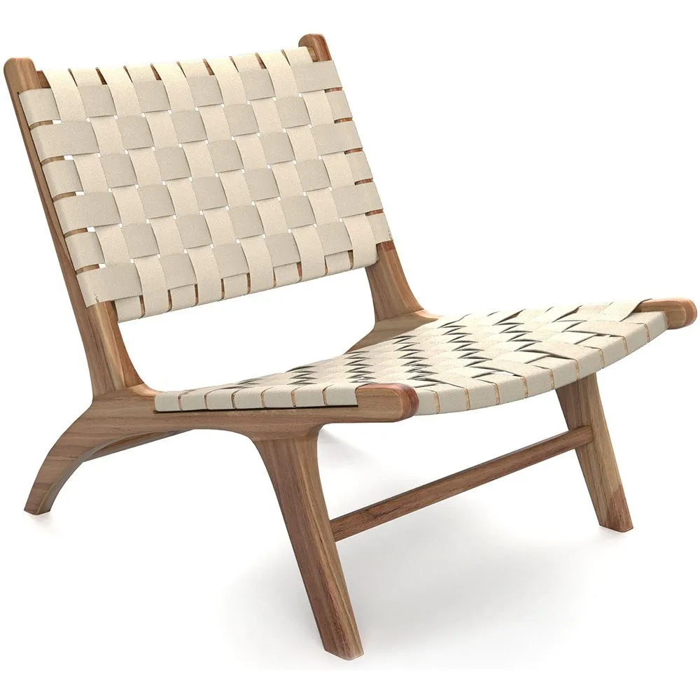 Loungesessel - Handgefertigter Boho-Bali-Design-Sessel - Holz und Seil - Recia image 8