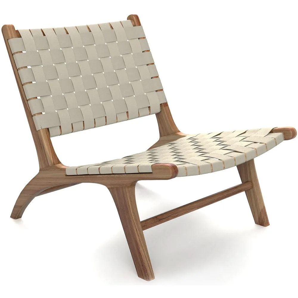 Loungesessel - Handgefertigter Boho-Bali-Design-Sessel - Holz und Seil - Recia image 8
