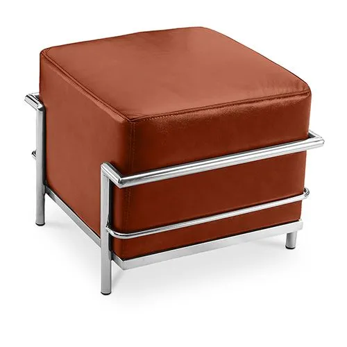 Quadratischer Fußhocker - Bezug aus Kunstleder - Kart image 8
