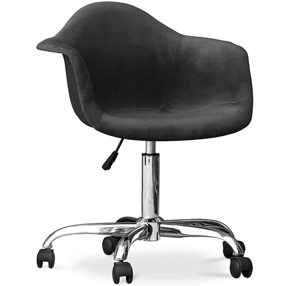 Bürostuhl mit Armlehnen - Schreibtisch-Drehstuhl mit Rollen - Grev image 8