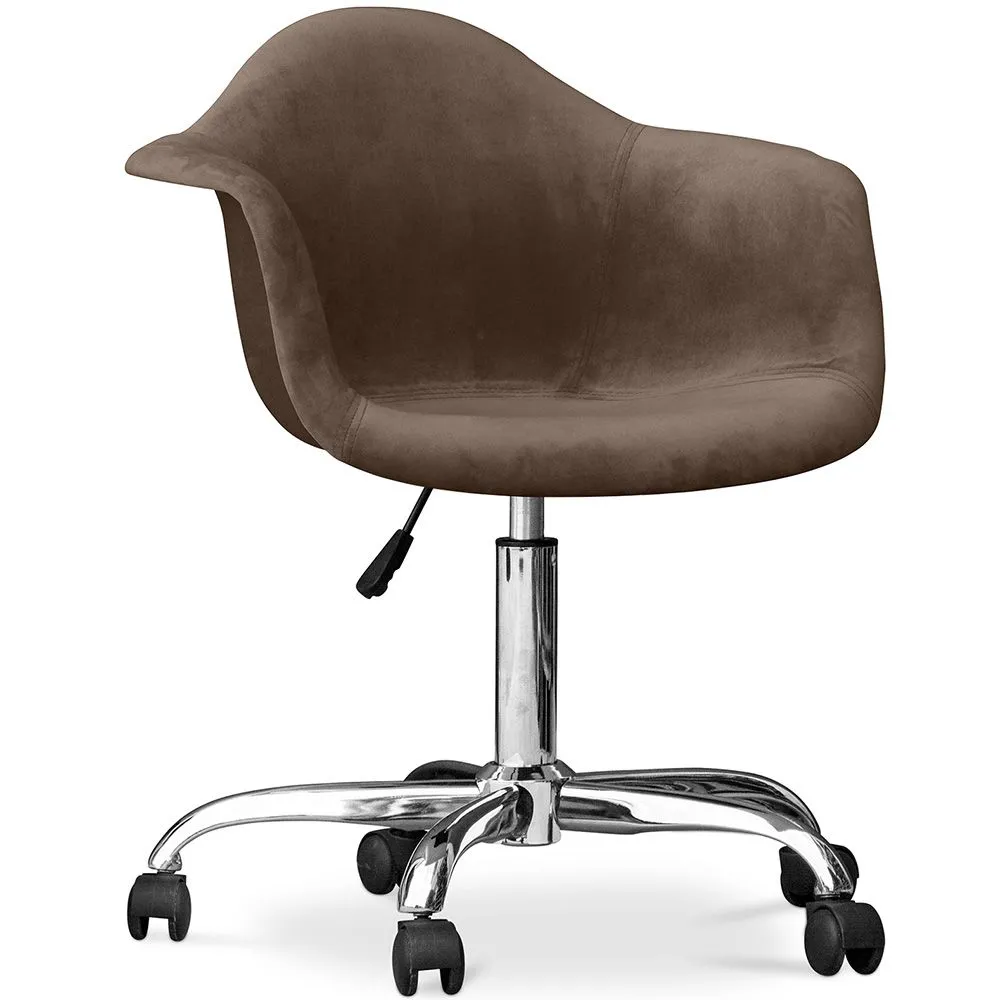 Bürostuhl mit Armlehnen - Schreibtisch-Drehstuhl mit Rollen - Grev image 8