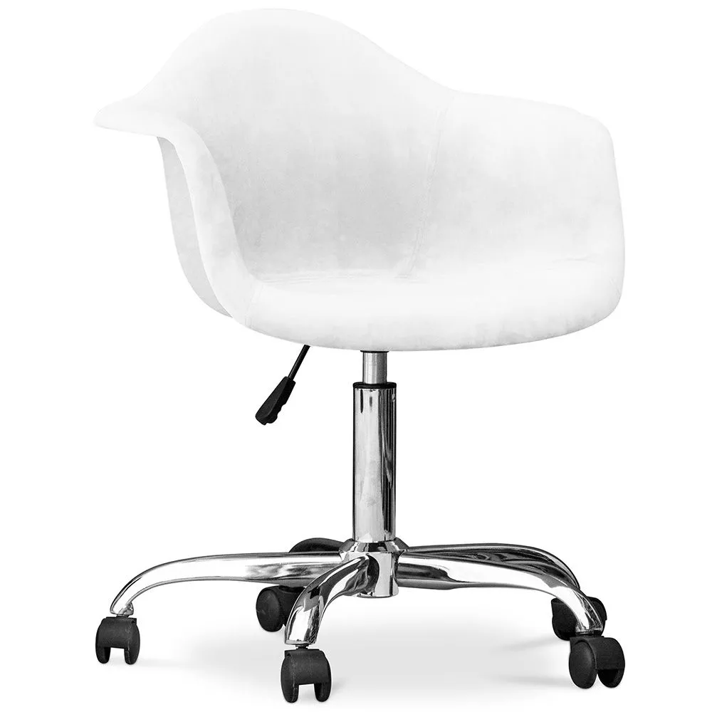 Bürostuhl mit Armlehnen - Schreibtisch-Drehstuhl mit Rollen - Grev image 8