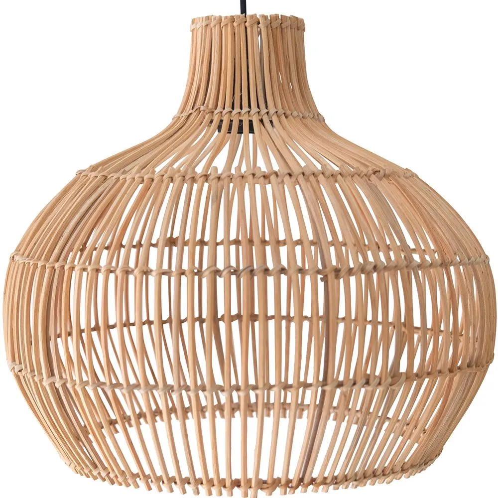 Rattan-Deckenlampe - Boho-Bali-Design-Pendelleuchte - Elan image 8