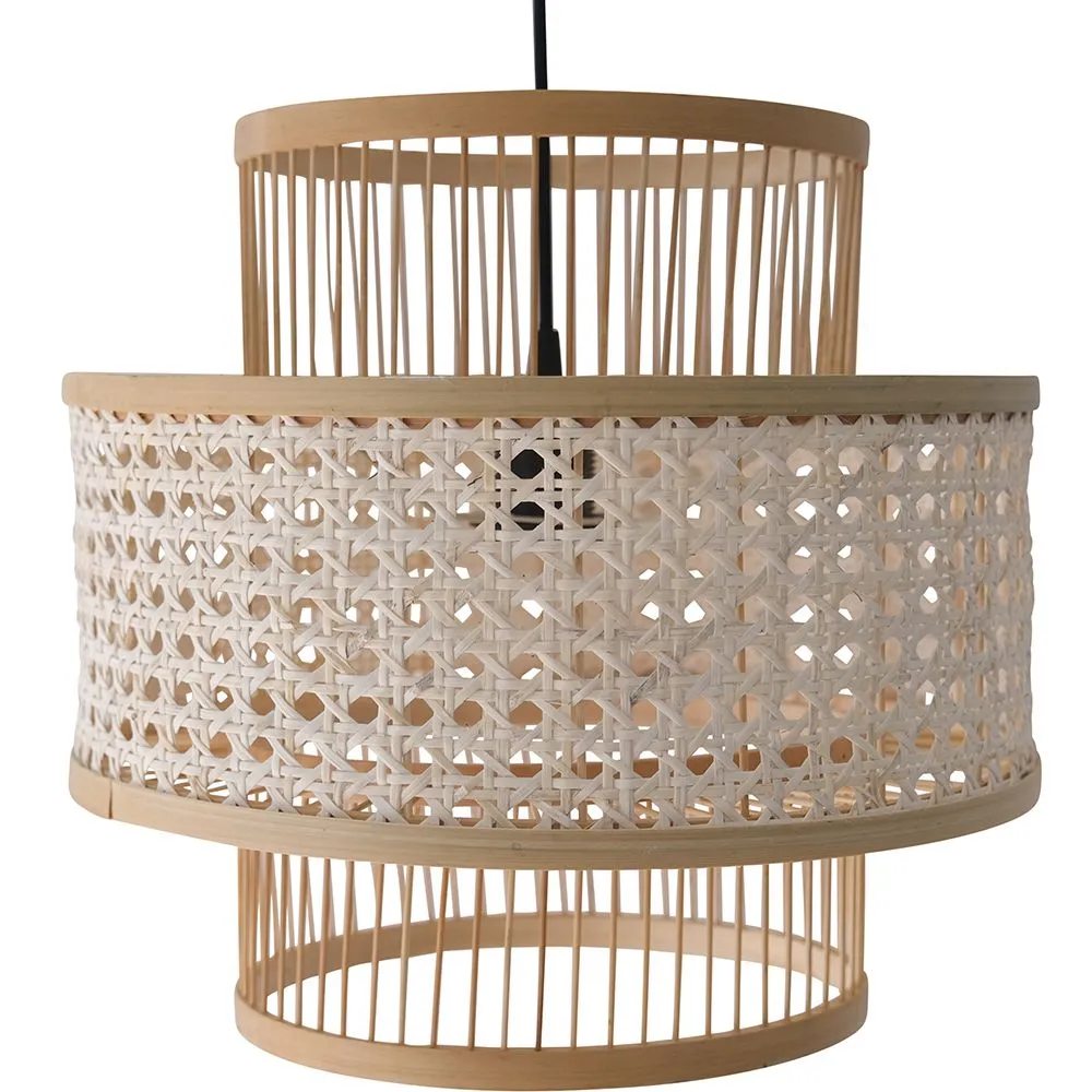 Deckenlampe aus Rattan -  Boho-Bali-Design-Pendelleuchte - Yei image 8