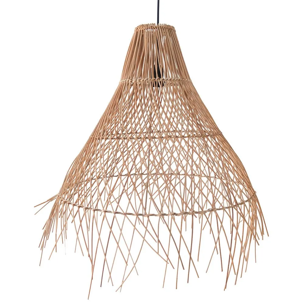 Rattan-Deckenlampe - Pendelleuchte im Boho-Bali-Design - Trui image 8