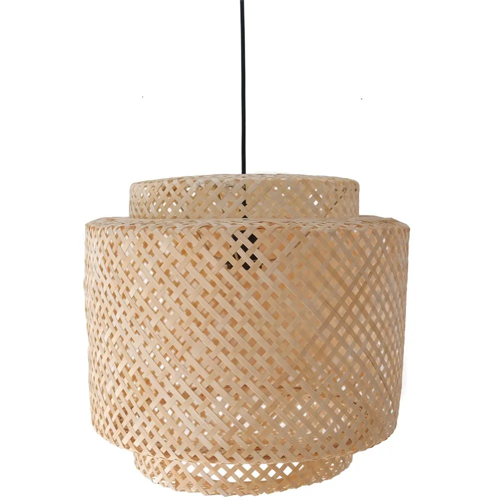 Deckenlampe aus Bambus - Boho-Bali-Design-Pendelleuchte - Hya image 8