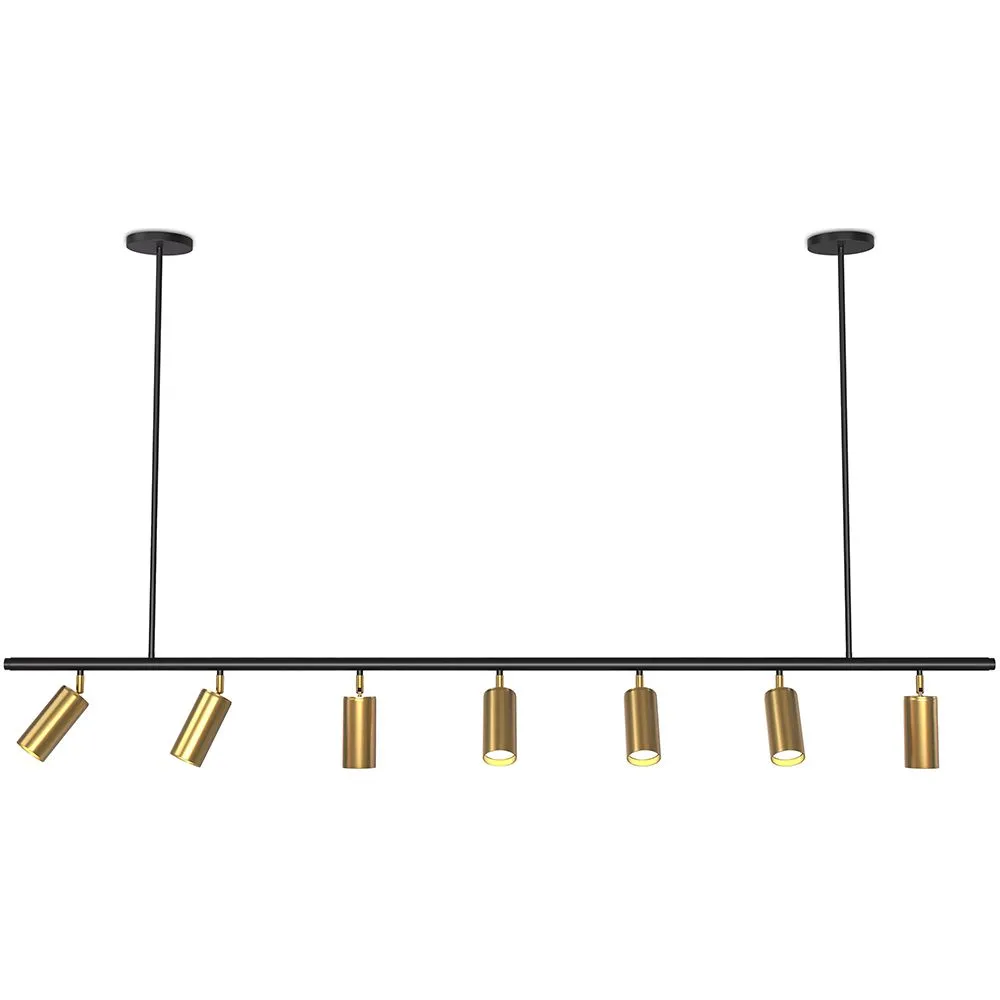 Hängelampe – Schiene mit 7 einstellbaren goldfarbenen Spots – 140 cm image 8
