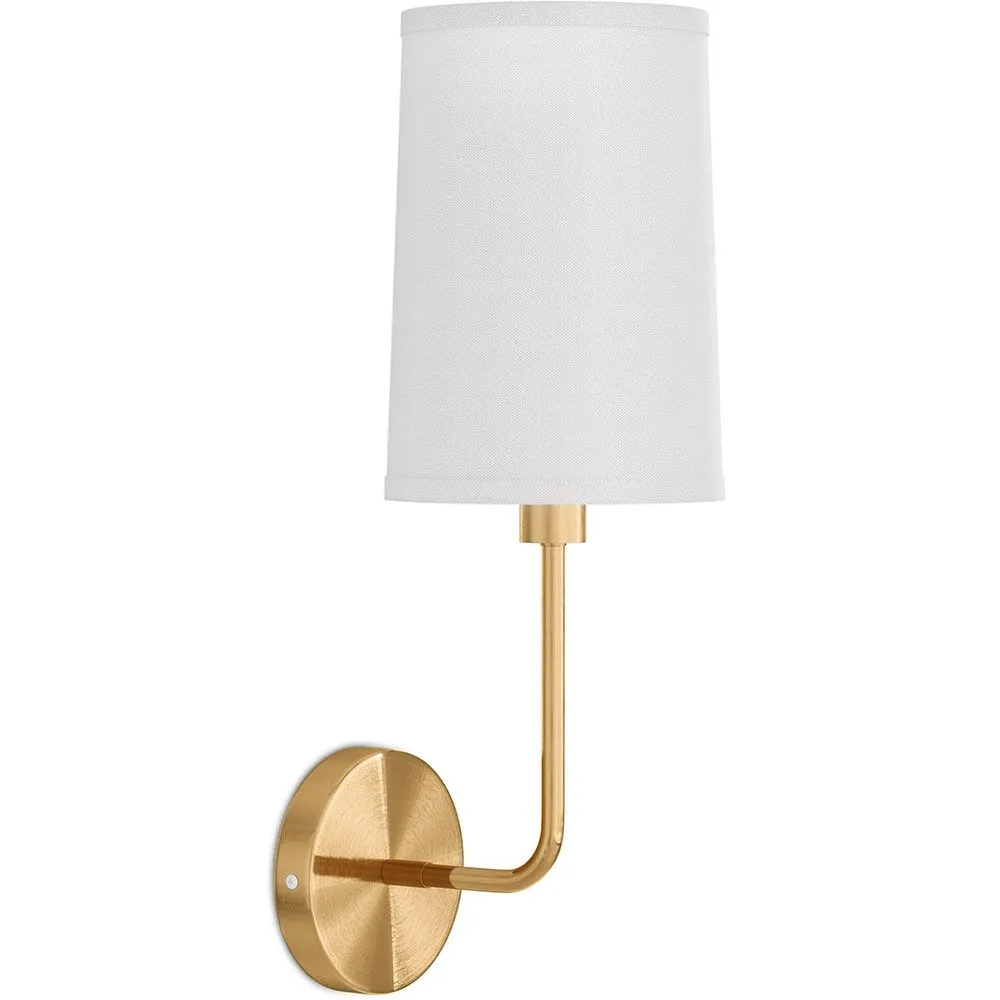 Wandleuchte – goldfarben mit Stofflampenschirm – Miu image 8