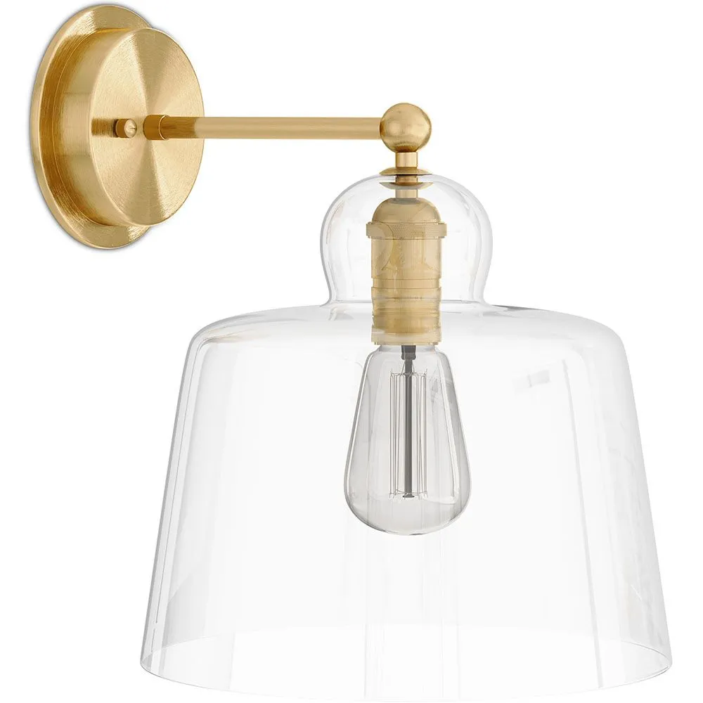 Wandleuchte – goldfarbenes Metall und Glas – Sabela image 8