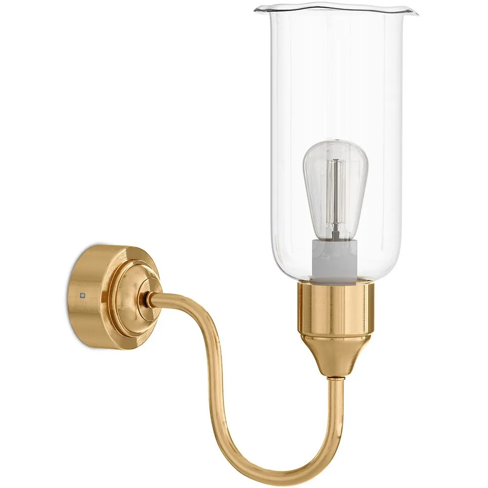 Wandleuchte – goldfarbenes Metall und Glas – Driss image 8