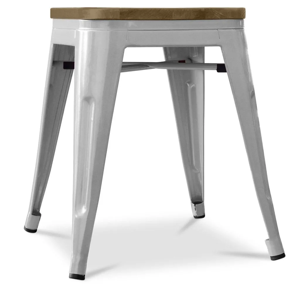 Hocker im Industriedesign - Holz & Stahl - 45cm -Stylix image 8