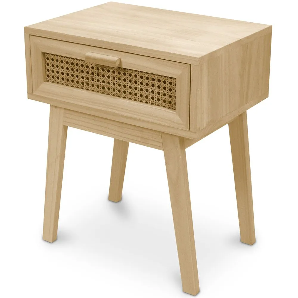 Nachttisch mit Schublade - Boho Bali Holz - Yanpai image 8