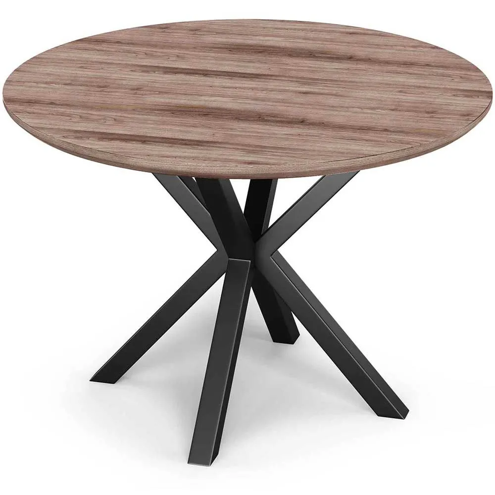 Runder Esstisch - Industrial Style - Holz und Metall - Bayron image 8