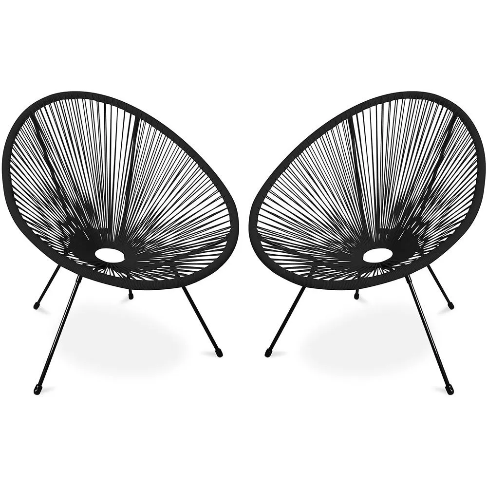 Pack Acapulco Stuhl x2 -  Schwarz Stuhlbeine - Neue Edition image 8