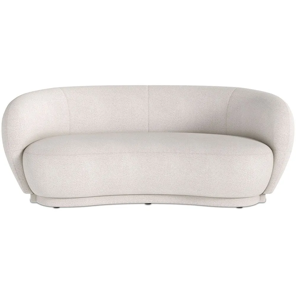 Gebogener 3-Sitzer-Bouclé-Stoffsofa - Curvy image 8