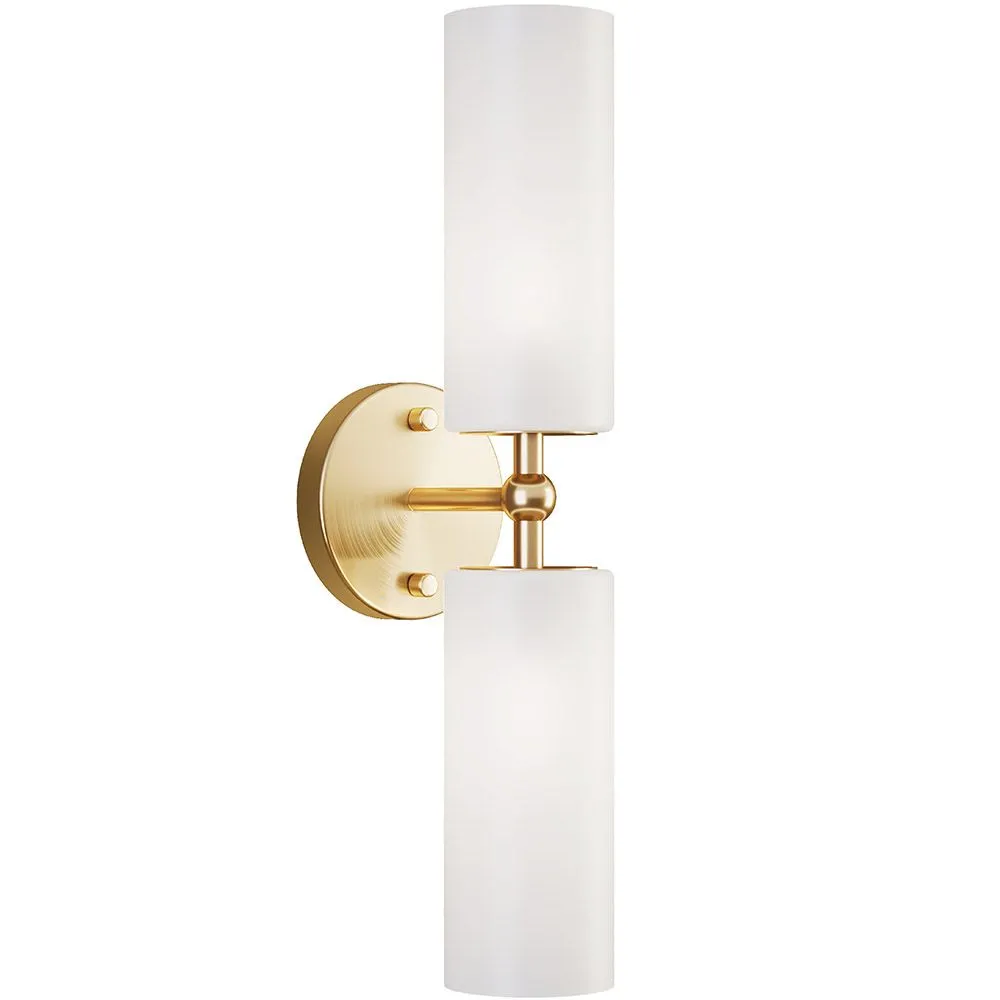Gealterte Goldene Wandleuchte - 2-flammige Wandlampe - Feru image 8