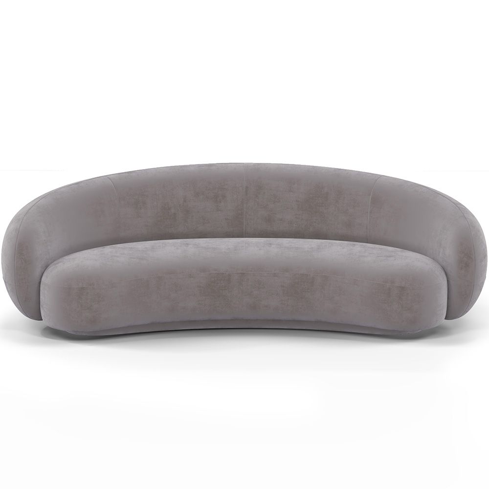 Gebogener Samtsofa - 3/4 Sitze - Souta image 8
