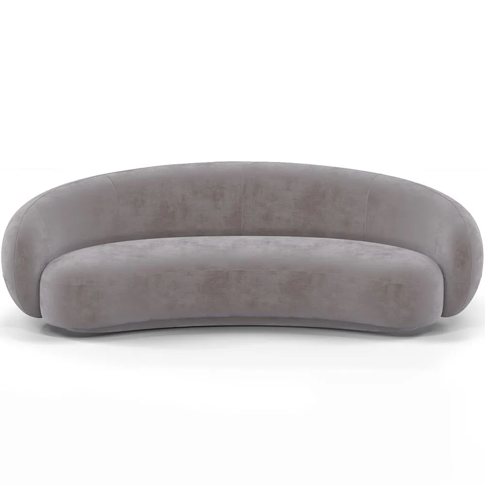Gebogener Samtsofa - 3/4 Sitze - Souta image 8