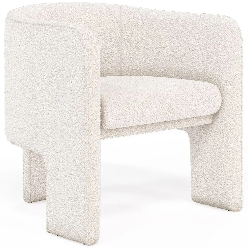 Designsessel - Bouclé-Stoff gepolsterter Sessel - Curtis image 8