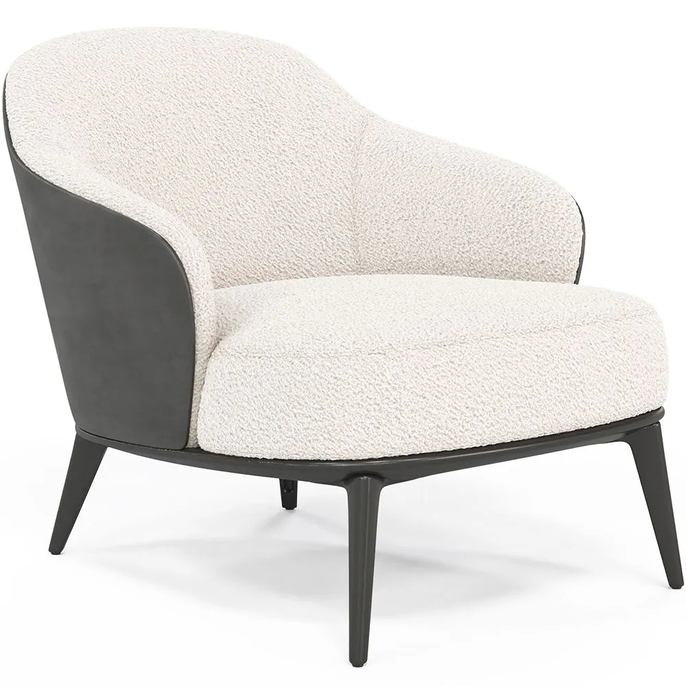  Gepolsterter Sessel mit Boucle-Stoffbezug - Luc image 8