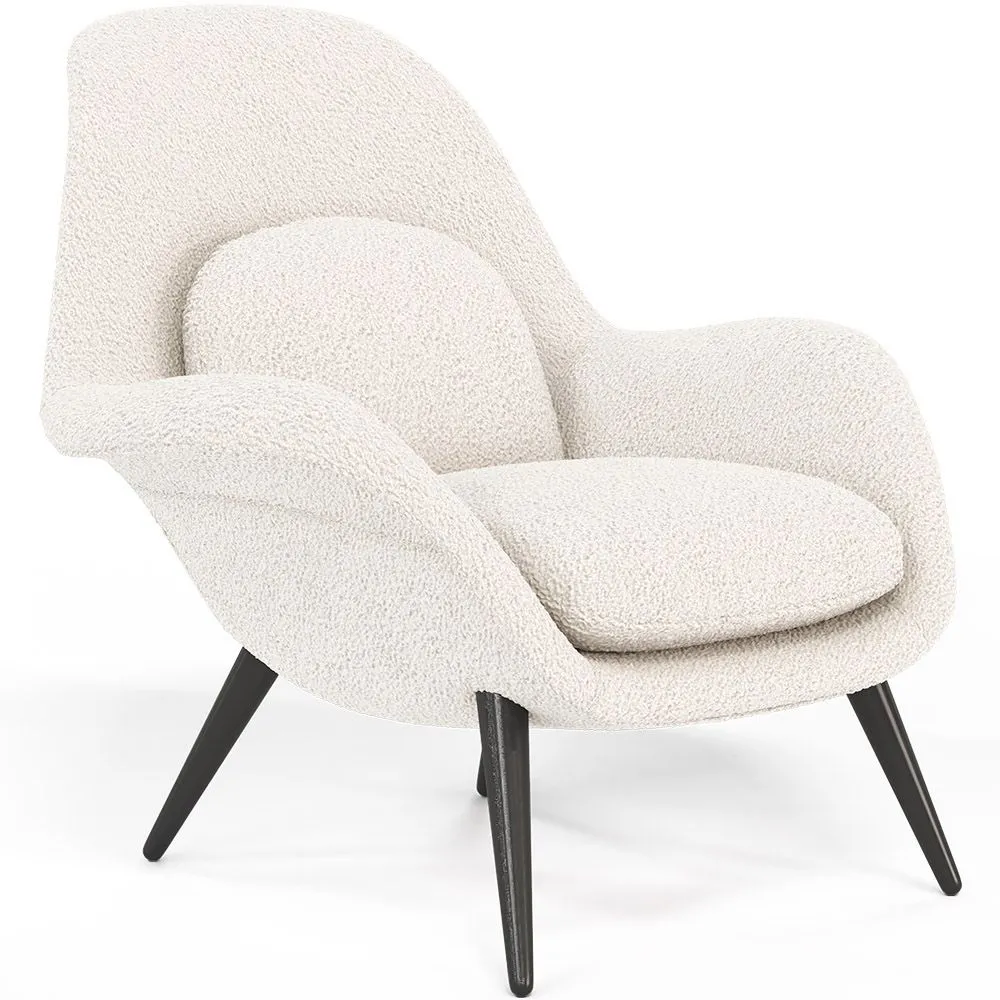 Bouclé gepolsterter Sessel - Uyere image 8