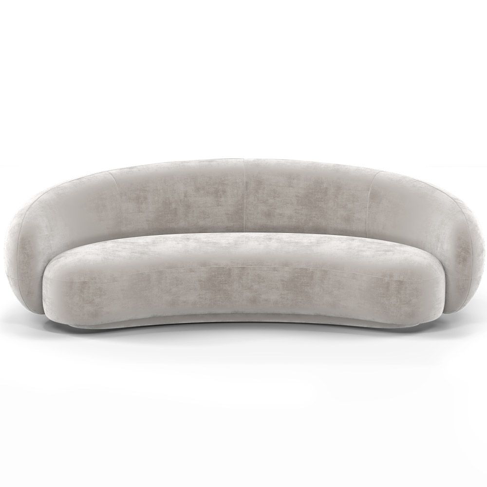 Gebogener Samtsofa - 3/4 Sitze - Souta image 8