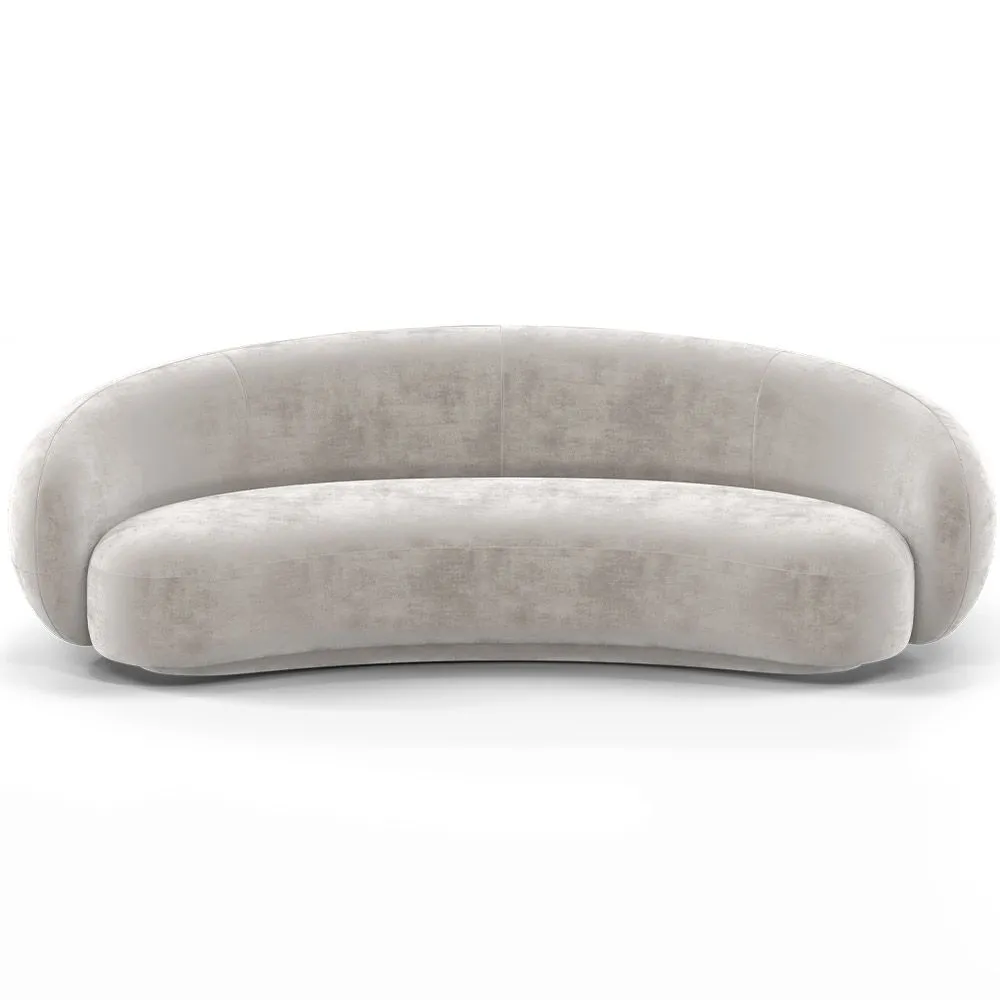 Gebogener Samtsofa - 3/4 Sitze - Souta image 8
