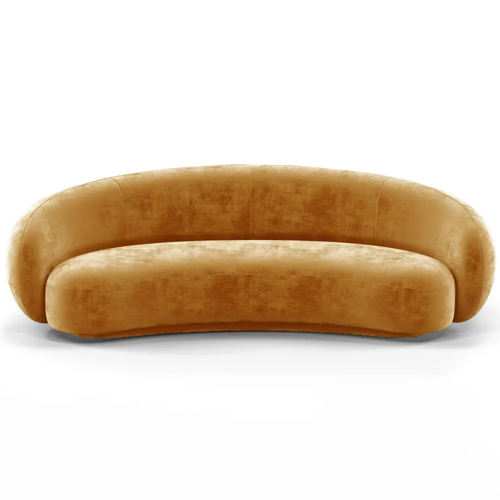 Gebogener Samtsofa - 3/4 Sitze - Souta image 8