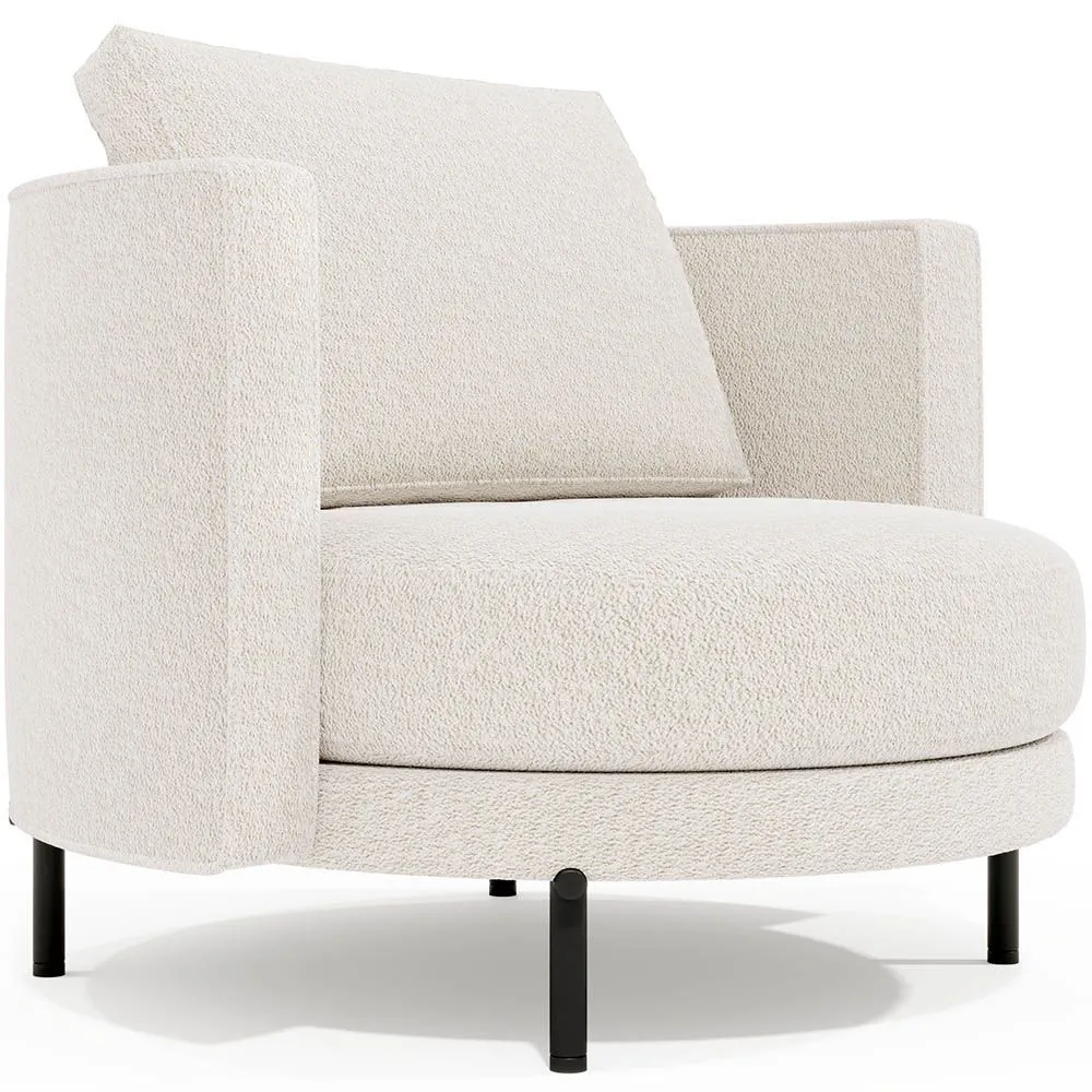 Designer-Sessel - Bezogen mit Bouclé-Stoff - Maura image 8