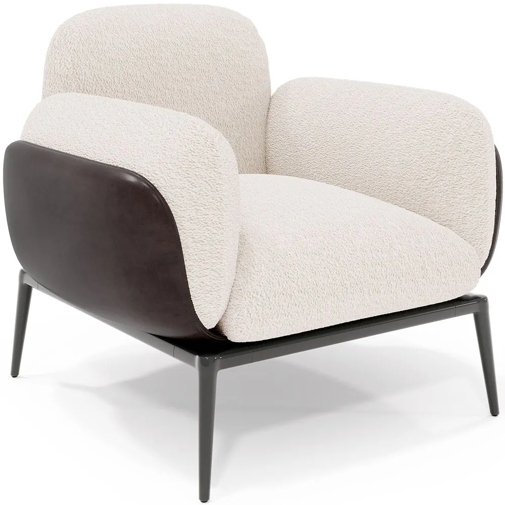 Bouclé-Stoff gepolsterter Sessel - Vandan image 8