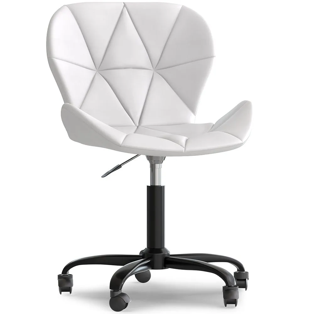  Bürostuhl mit Rädern - Drehstuhl - Kunstlederbezug - Schwarzes Wito-Gestell image 8