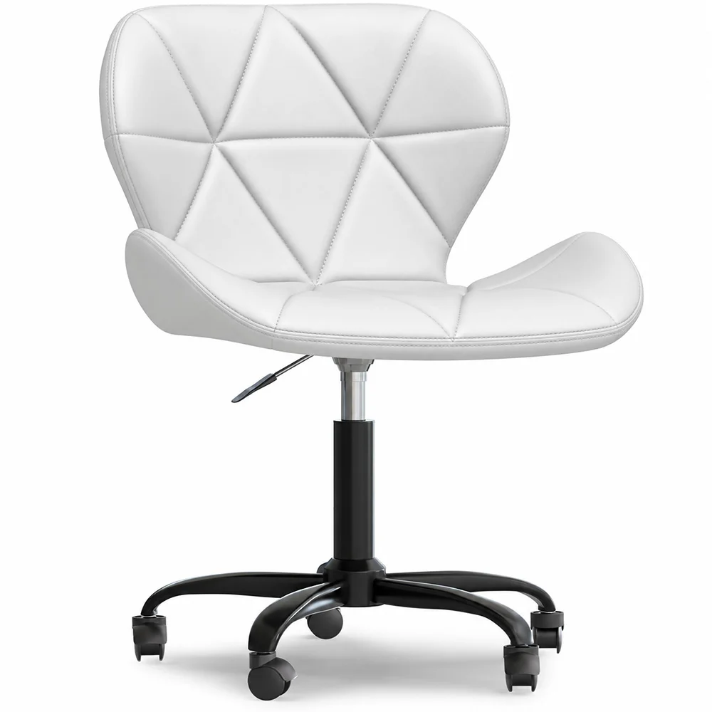  Bürostuhl mit Rädern - Drehstuhl - Kunstlederbezug - Schwarzes Wito-Gestell image 8