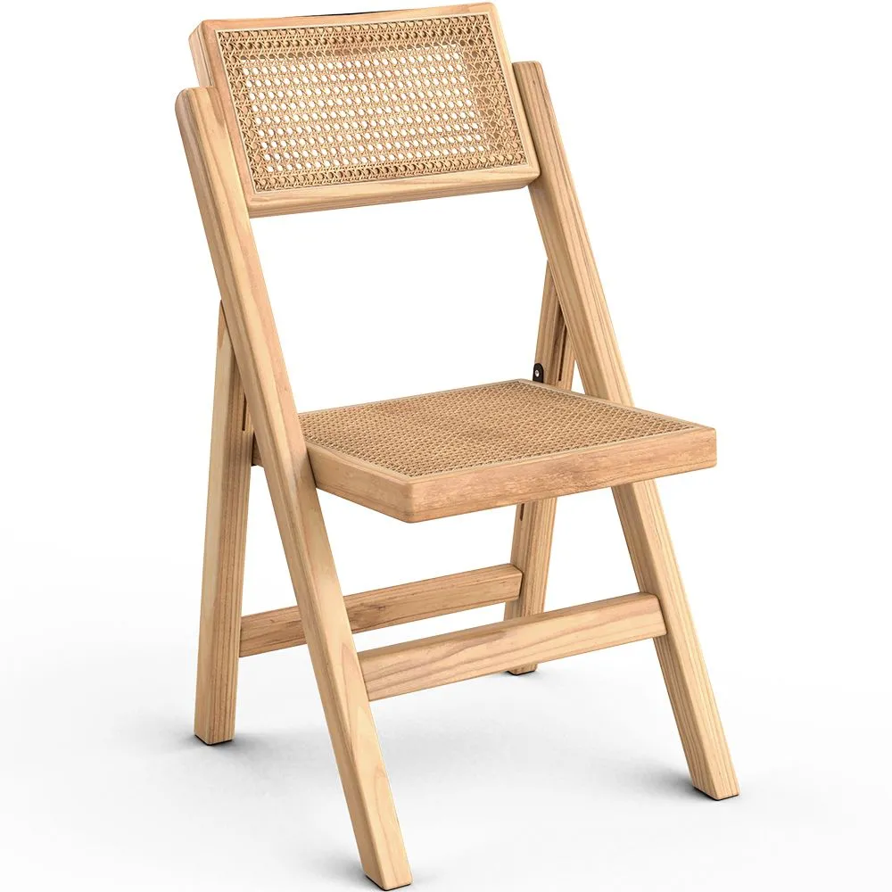 Klappbarer Holz-Rattan-Esszimmerstuhl - Umbra image 8