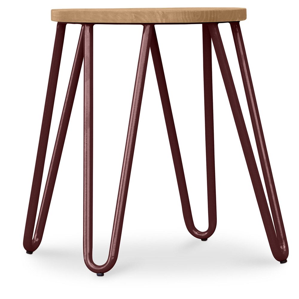 Hairpin Hocker - 42cm - Helles Holz und Metall image 8